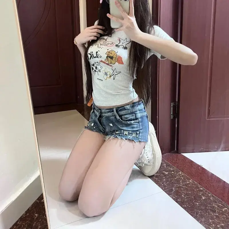 Ultra Short Women's Denim Shorts Tight New Style Skinny Women's Shorts Jeans