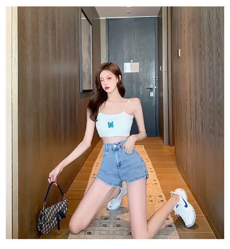 Shorts For Women, Slim Fit, Basic Denim, Simple, Hot Selling, College Style, All-Match For Summer