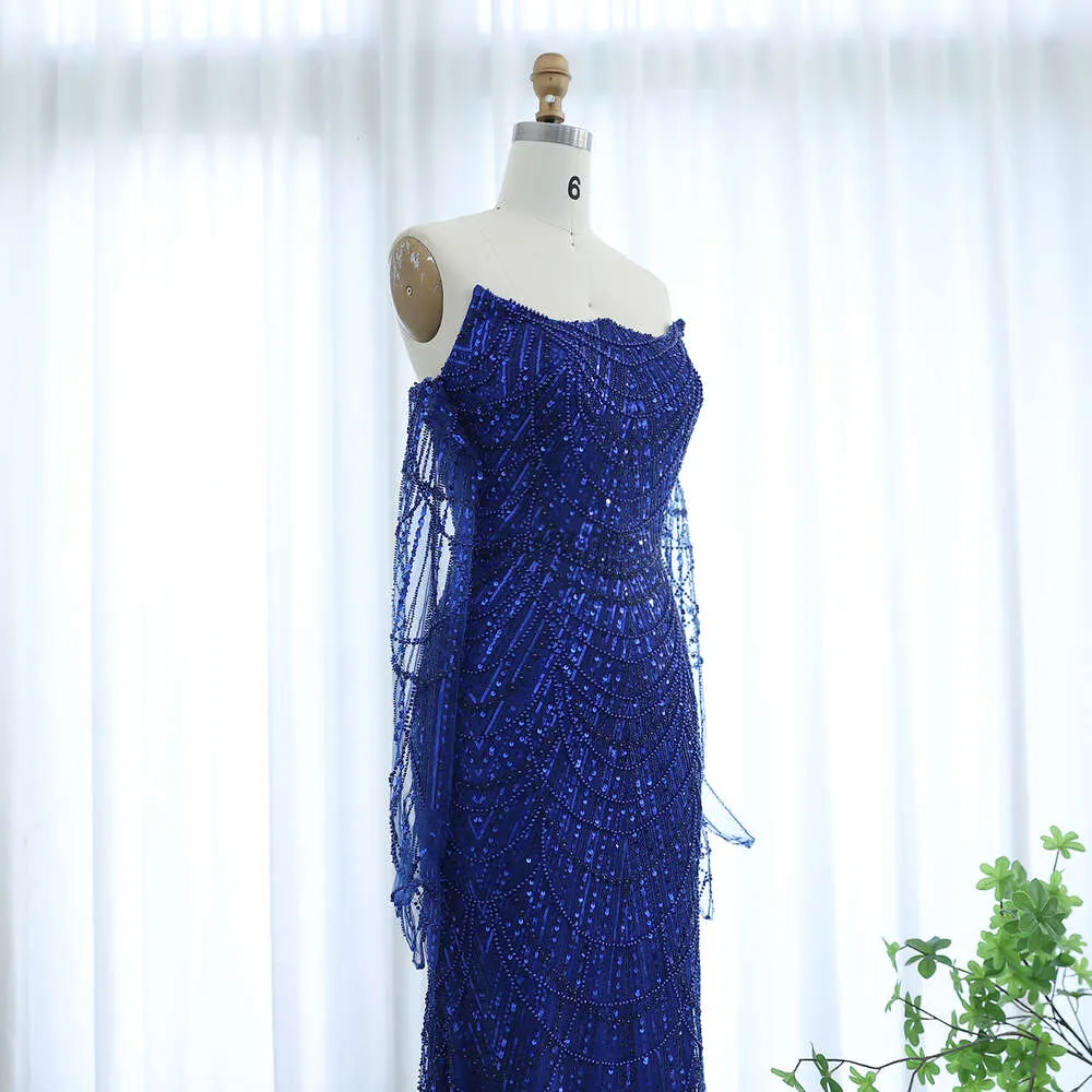Mermaid  Evening Dresses with Gloves Elegant Women specialParty Gowns