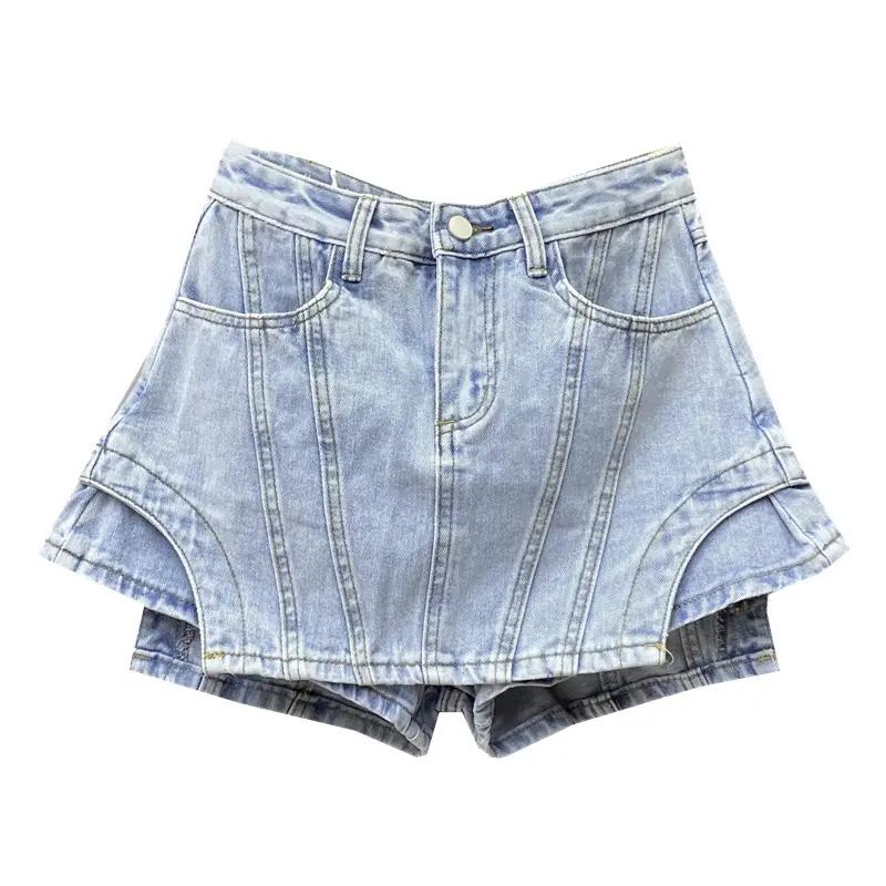 Women's Shorts Fashionable High Waist Stitching So...