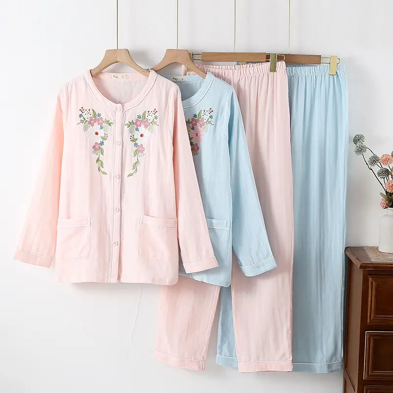 Women 100%Cotton Pajama Style Sleepwear Nightwear ...