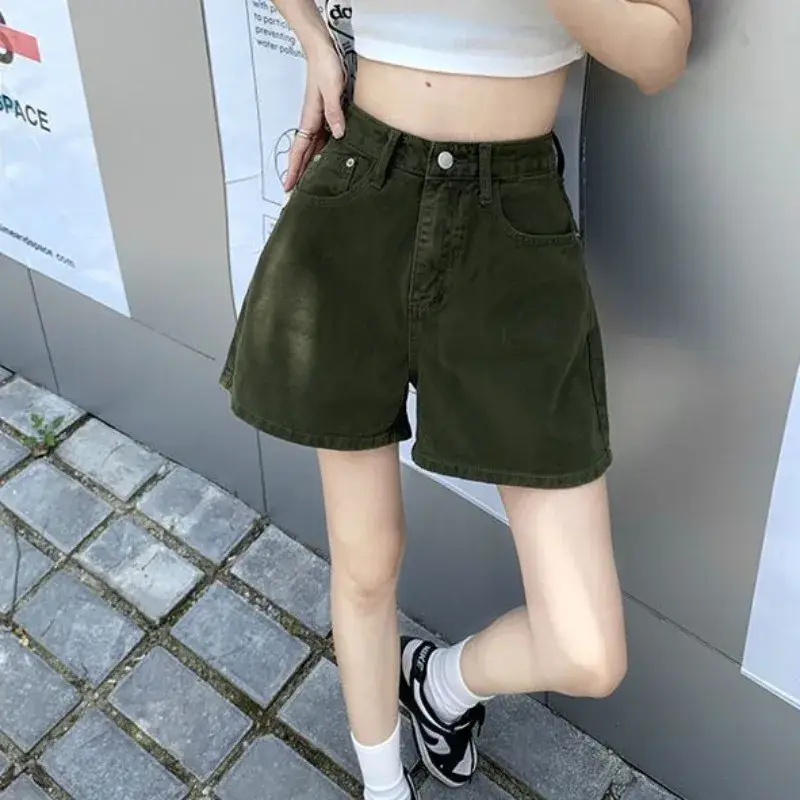 Women's High Waist Denim Shorts Loose Women Shorts Jeans Summer