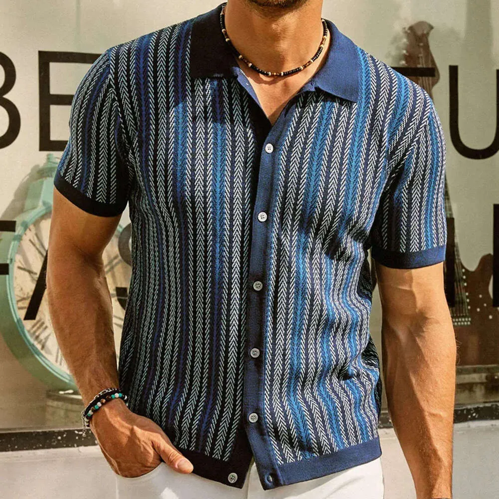 European & American Men’s High-End Knitted Polo ...