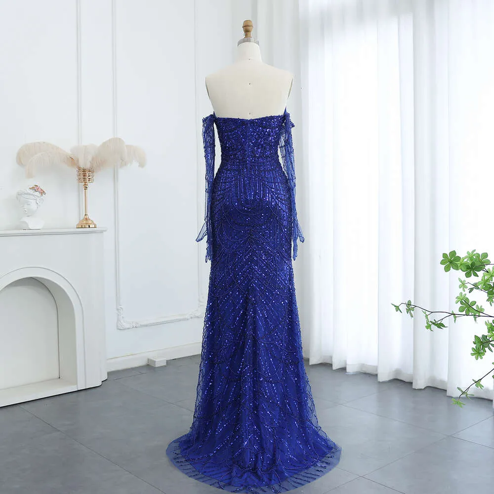 Mermaid  Evening Dresses with Gloves Elegant Women specialParty Gowns