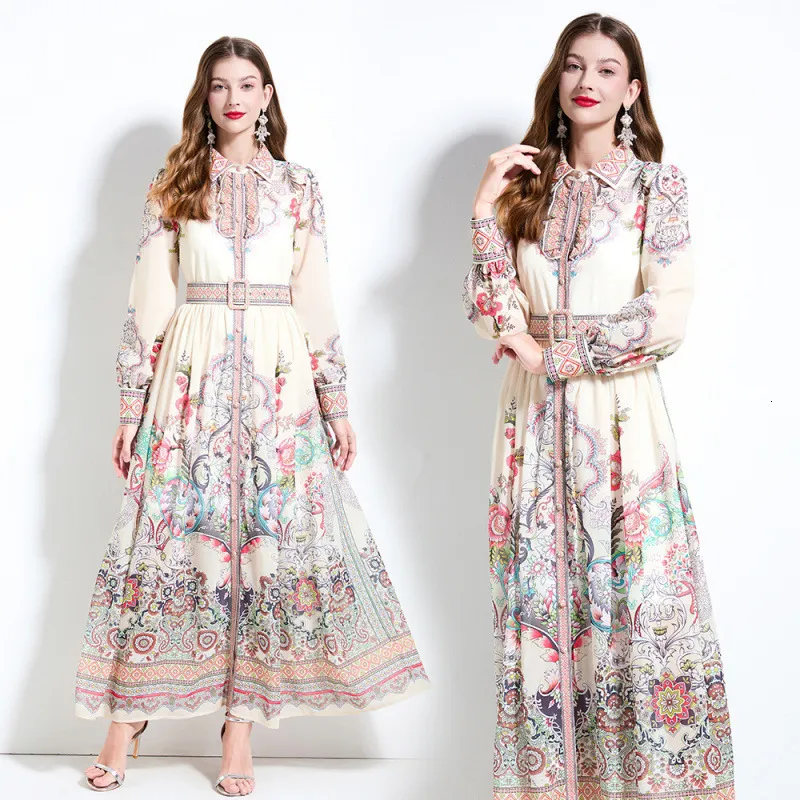 Women's Vintage Chiffon Maxi Dress Spring Summer S...