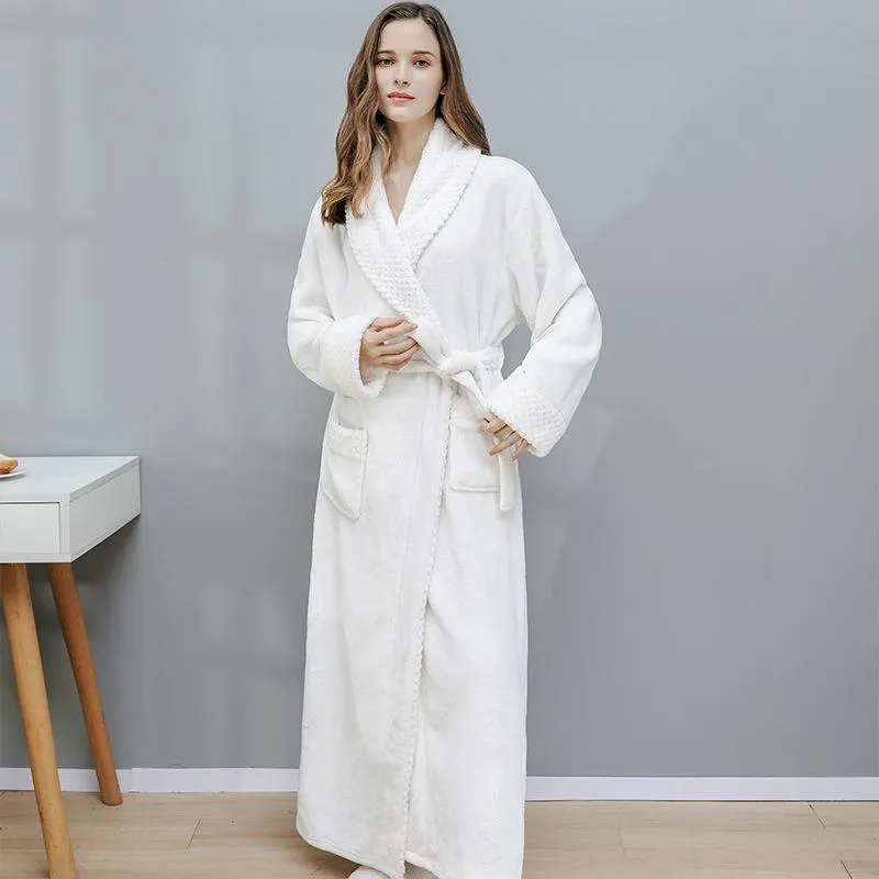Plush Robe Women Night Robe For Microfleece Spa Bathrobes