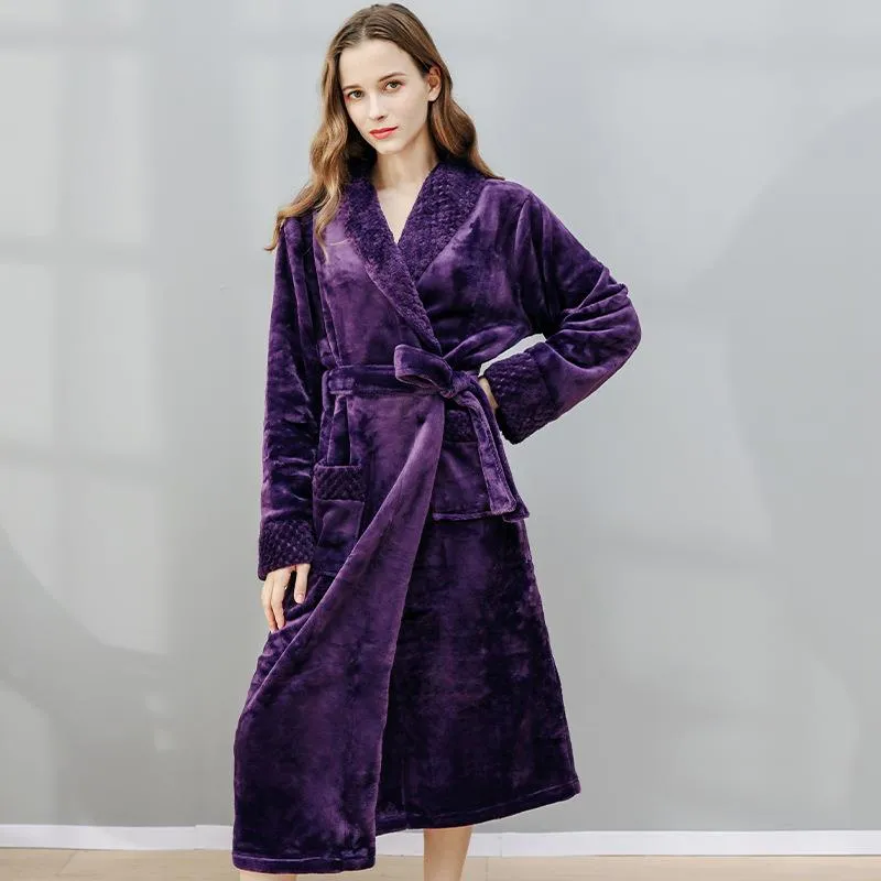 Plush Robe Women Night Robe For Microfleece Spa Bathrobes