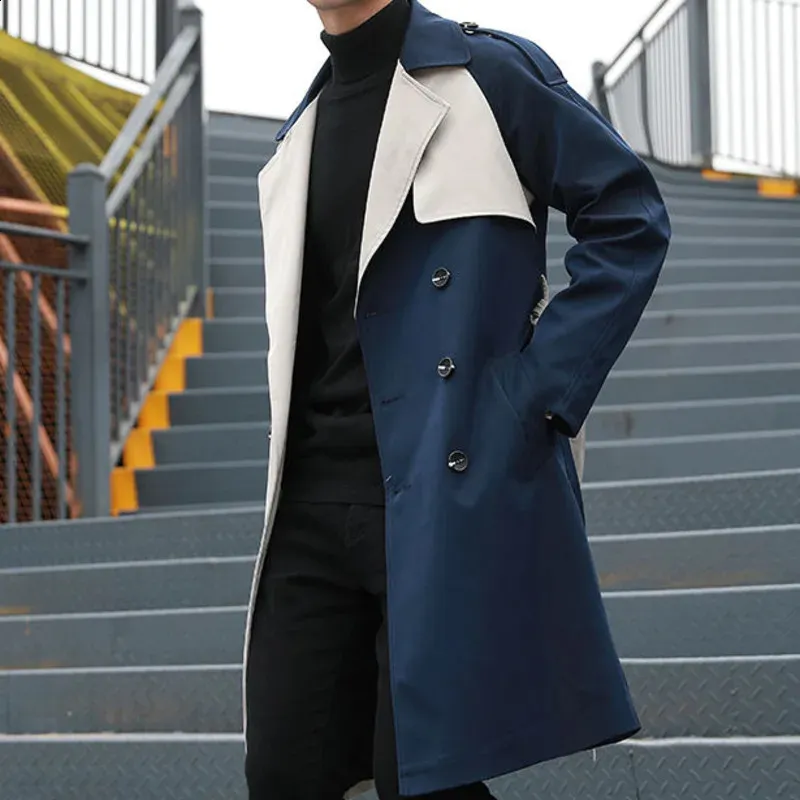 Autumn Windbreaker Fashion Double Breasted Long Ja...