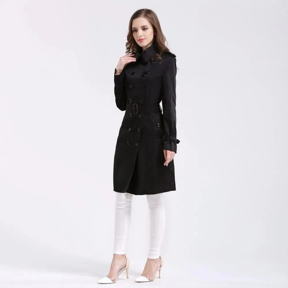 Trench Coat For Women New Women's Coats Spring And Autumn Double Button Over Coat Long Plus