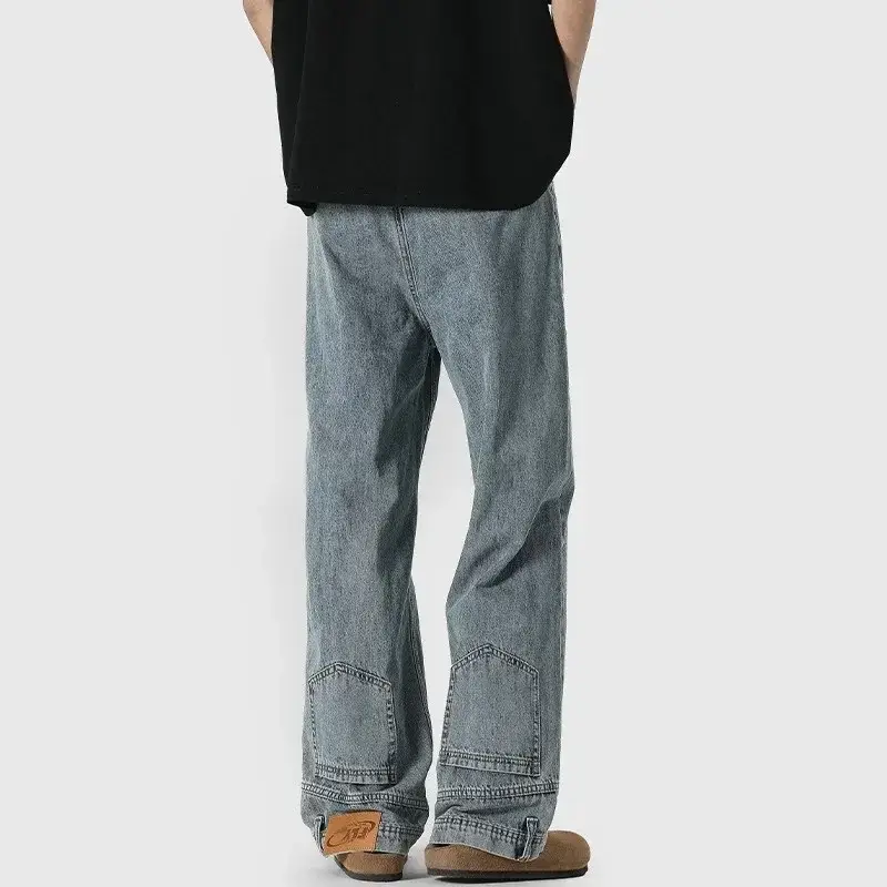 Men's Loose Jeans High Street Style Straight Wide ...