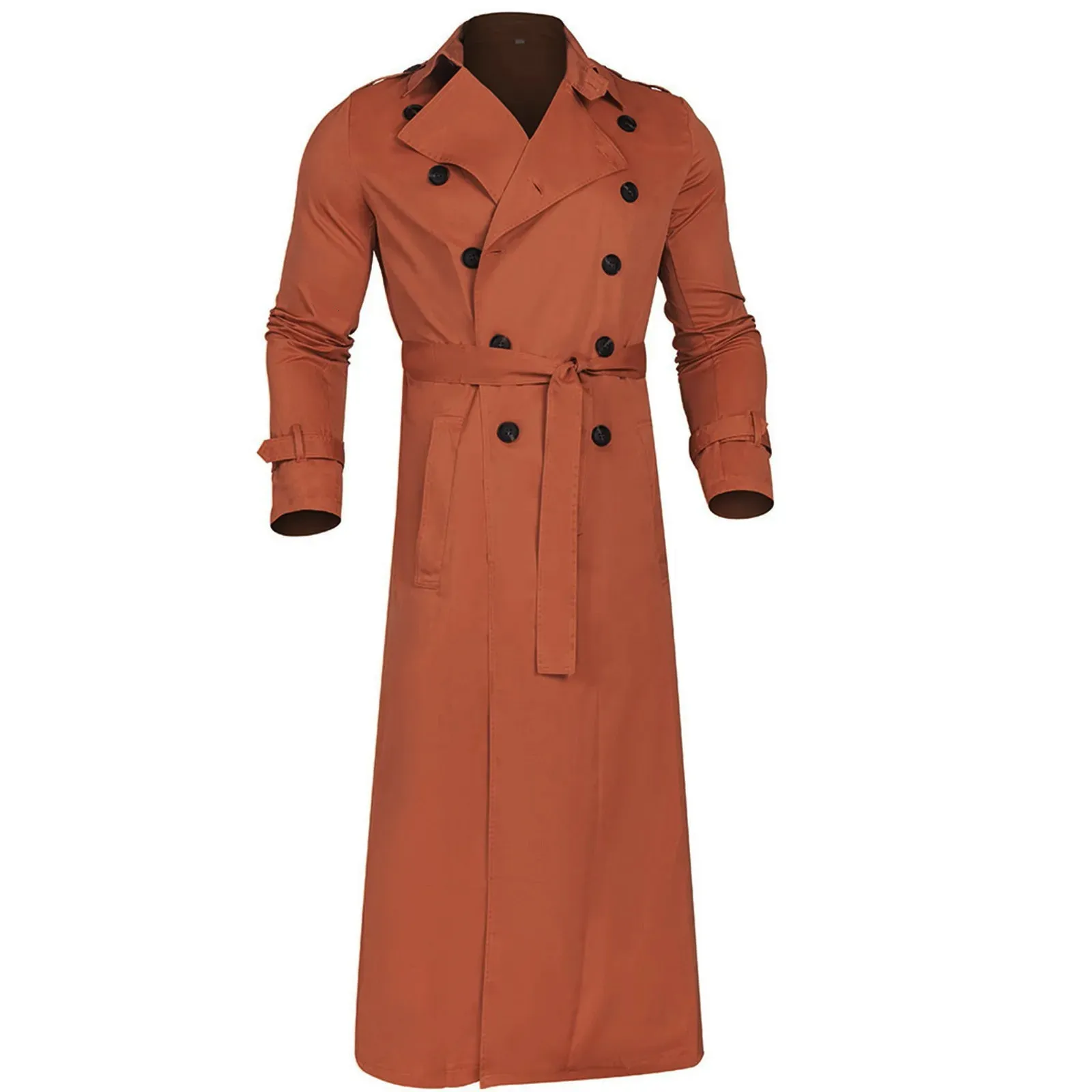 Wool Overcoat Coat Outwear Long Sleeve Trench Coats Jacket Stylish Elegant Pocket Coat Long Coat Winter Wool Coat Slim Men Coat