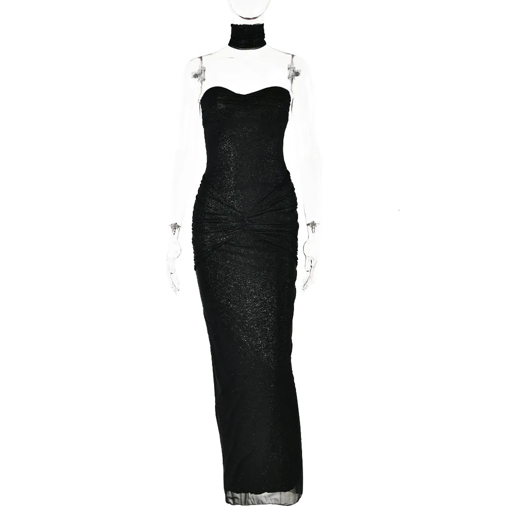 Women's Sexy Slim Fit Fishtail Long Dress Straples...