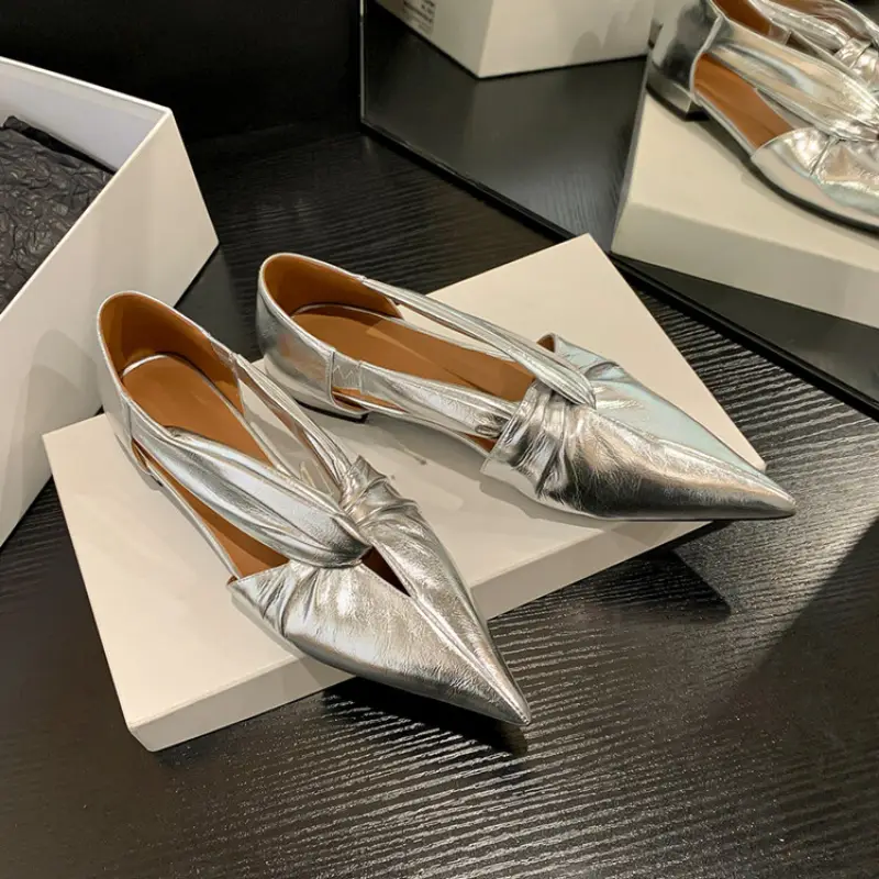 Women Pointed Toe Flat Shoes Loafers Soft Bottom Ballet Flats Shallow Single Shoes Classic Moccasins Dress Shoes