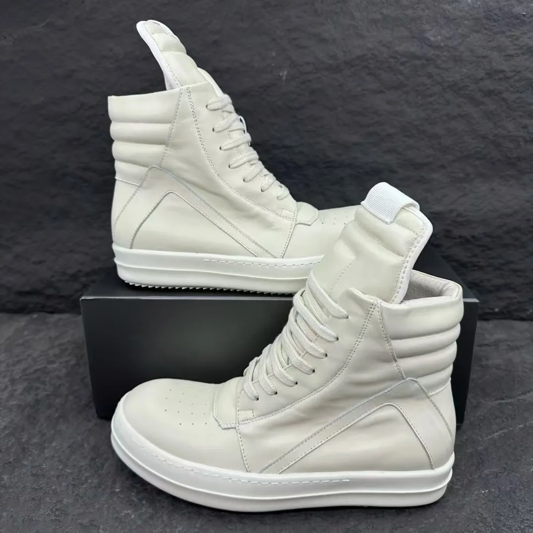 Mens Trainers Classic High Top Booties Calfskin Canvas Low Casual Platform Boots