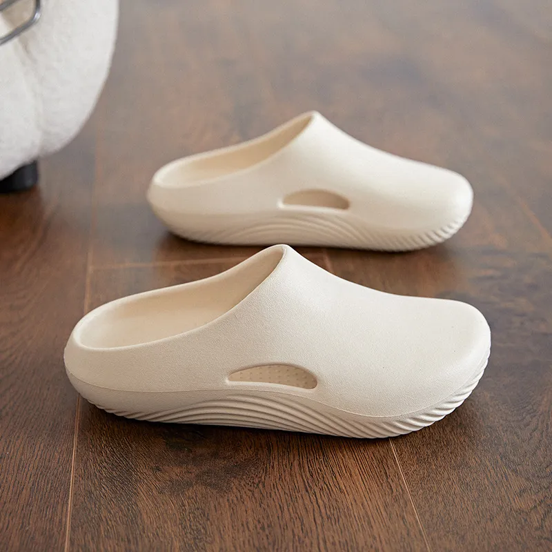 New Vintage-Style Men's Slides, Fashionable Breathable Non-Slip Beach Slippers for Outdoor Wear