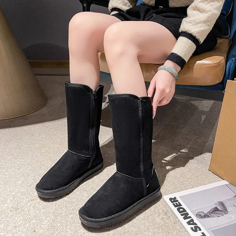Women Snow Boots Tall Winter Padded Boots Fashion Hot Warm Trendy Comfortable Elegant Long Rain Footwear