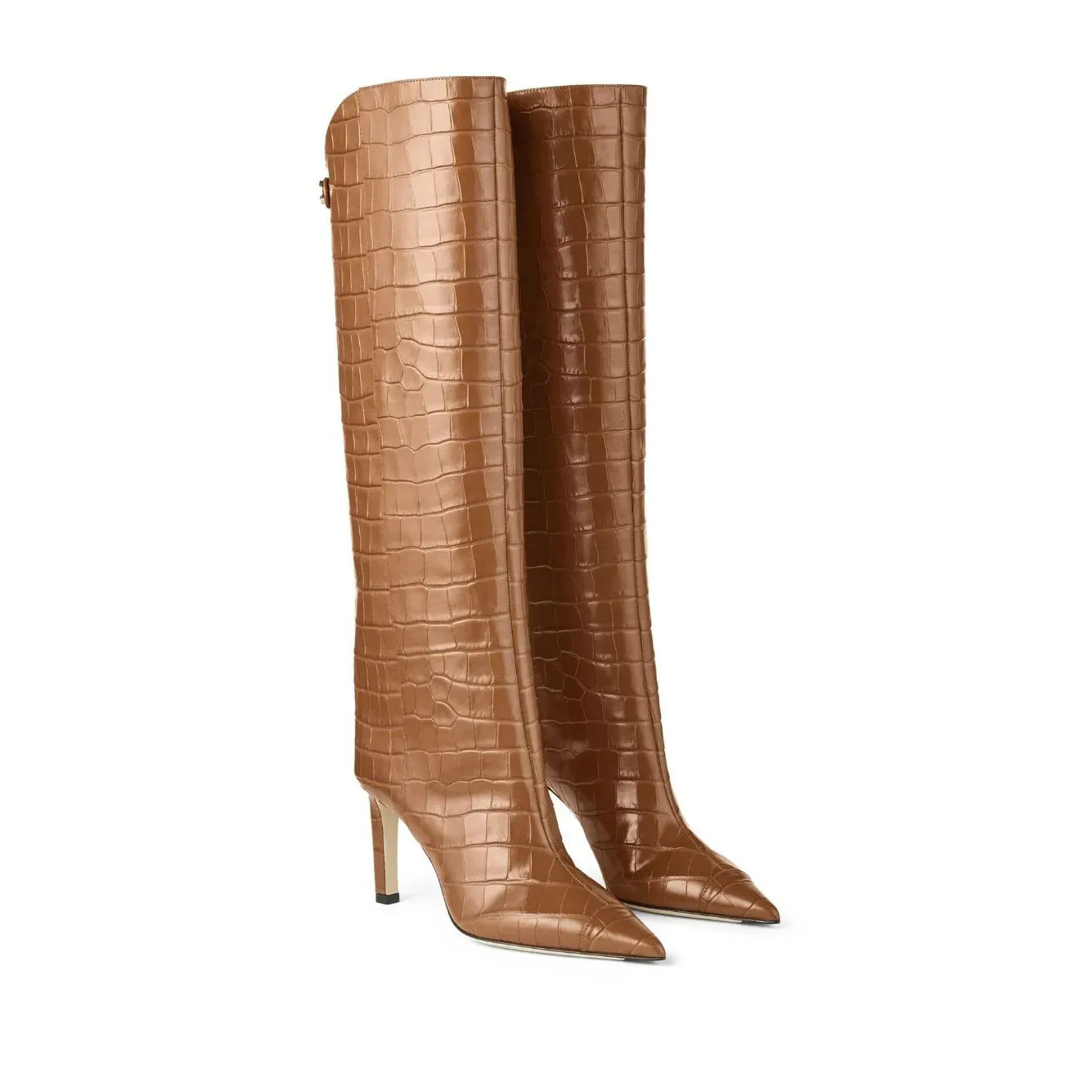 Winter pointed Toe Knee-high Women Lace-up Long Bo...