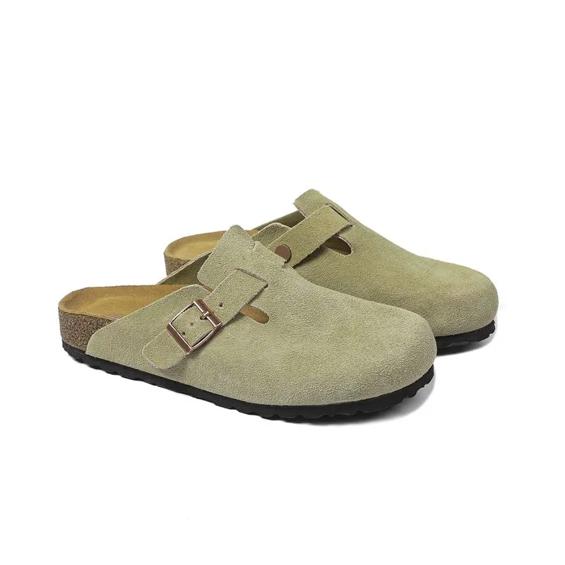 Men's Suede Eva Mink Footbed Slippers with Soft Footbed in Mocha Color, Ideal for Comfort
