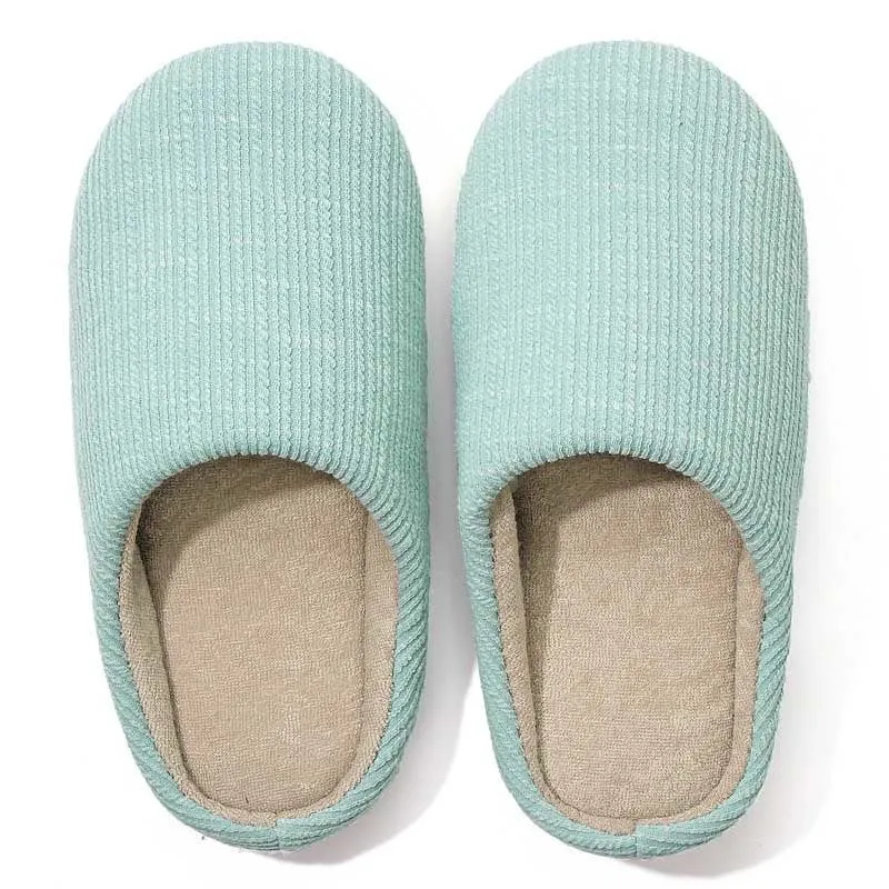 Four Seasons Cotton Linen Indoor Home Guest Slippers, Non-Slip Comfort for All Year Round Use