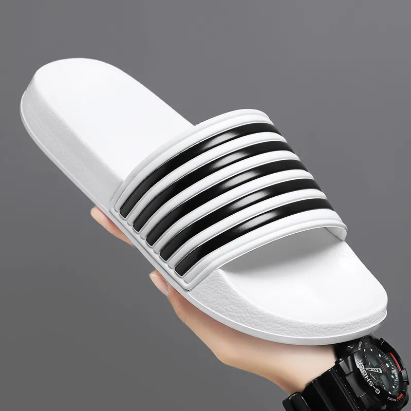 Men's Ultra Light Anti-Slip Bathroom Slides, Soft Sole Fashion Slippers for Summer Beach Wear