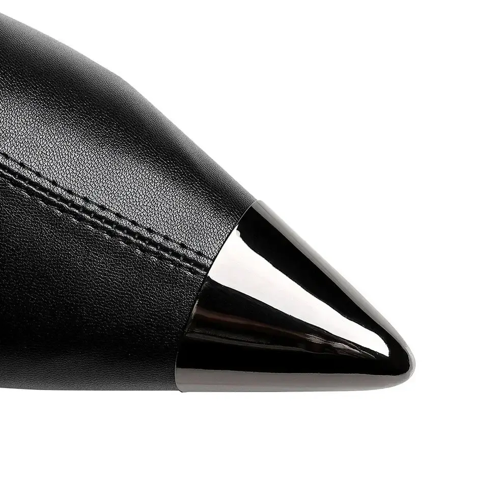 Street Style Retro Low Heel Ankle Wedge Heightenin...