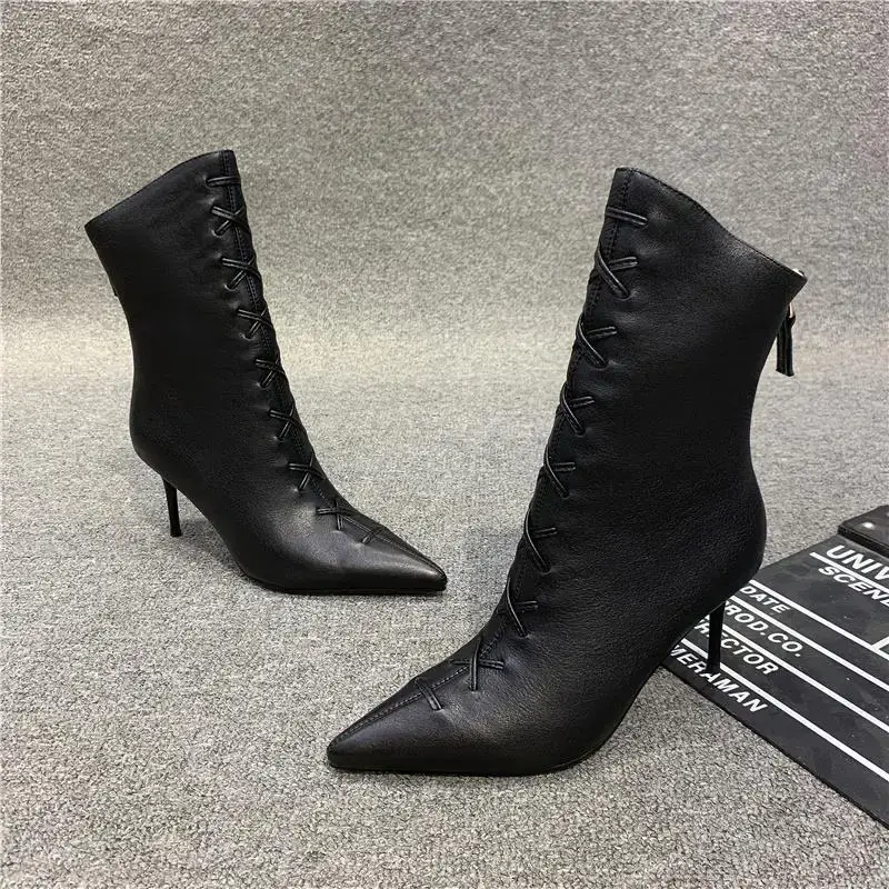 High Heel Women's Winter Elegant Comfortable Black...