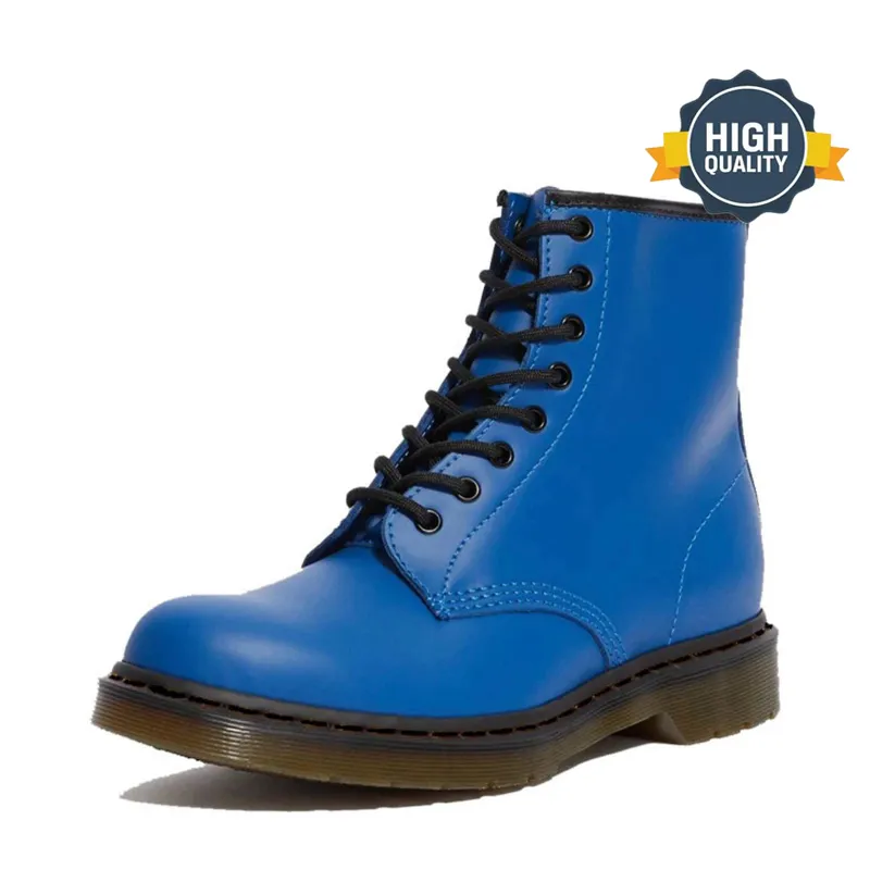 Men's Genuine Leather Ankle Boots Thick Heel Snow Footwear