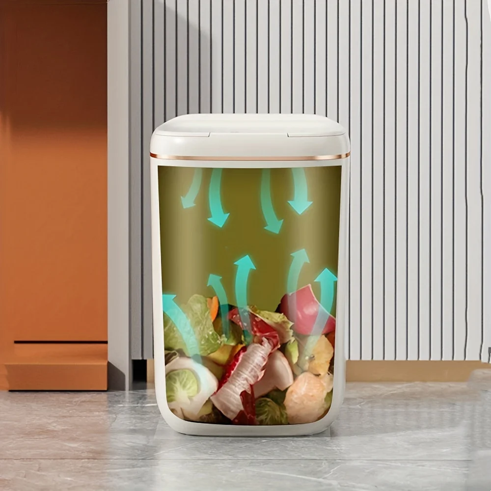 Rechargeable Smart Trash Can With Lid Suitable For...
