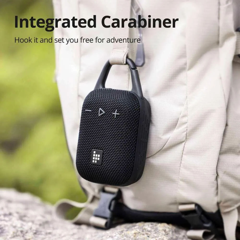 Portable Bluetooth Speaker with Hook Waterproof 20-Hour Playtime Ideal for Camping Hiking Outdoor Activities