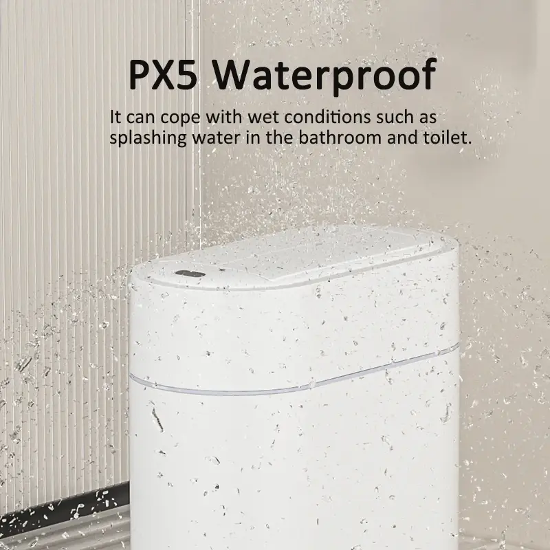 Two-Way Intelligent Induction Trash Can With Lid W...