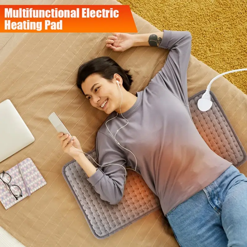 Extra Large Electric Heating Pad 75W Moist Dry Therapy 10 Heat Levels 3 Timer Settings Winter Warm Shawl