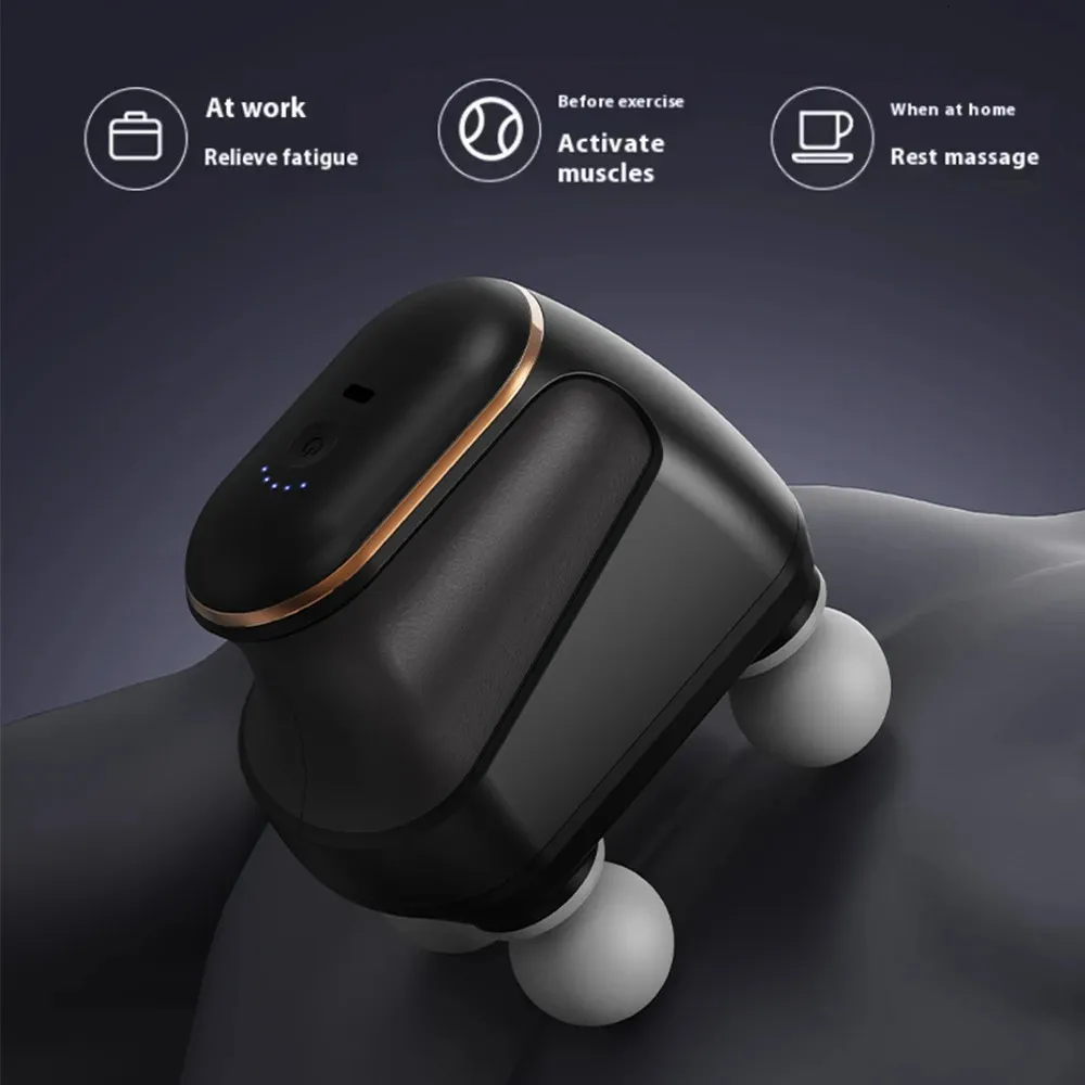 Portable Fascia Massage Gun Professional 4-Head High-Frequency Neck Shoulder and Waist Muscle Relaxation Device