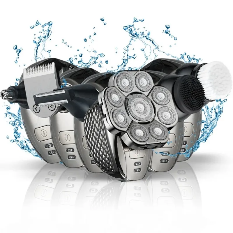 Men’s Grooming Kit Electric Shaver Hair Trimmer Razor Wet/Dry Bald Head Shaver Beard and Hair Remover