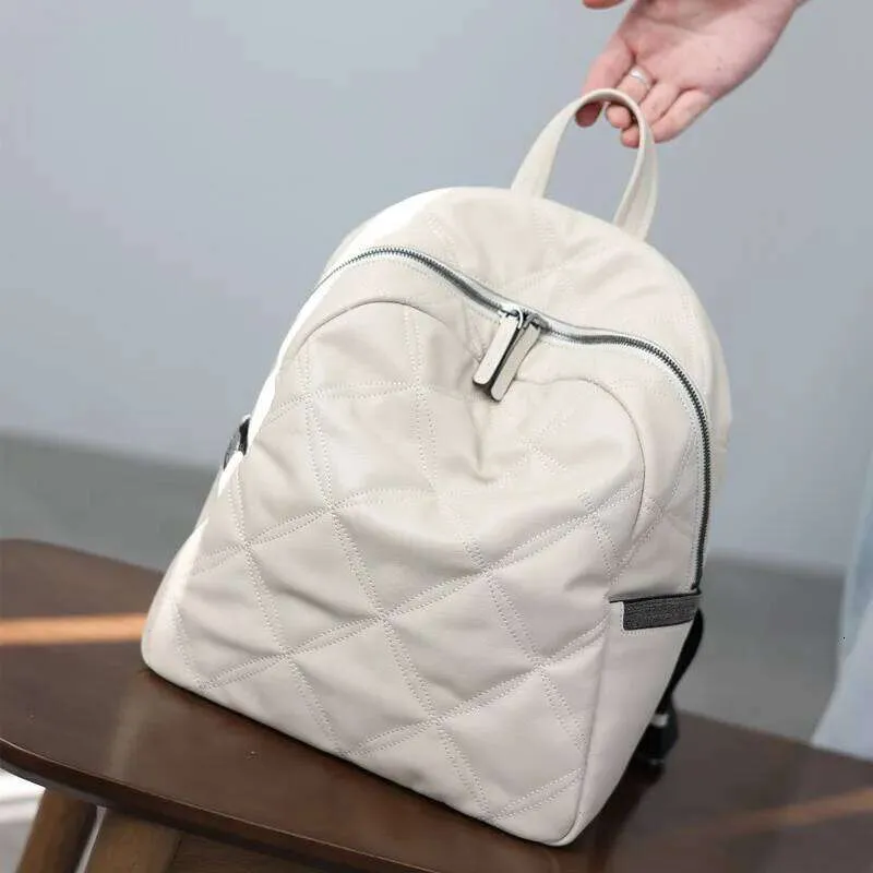 Women Genuine Leather Backpack Soft And Comfortabl...