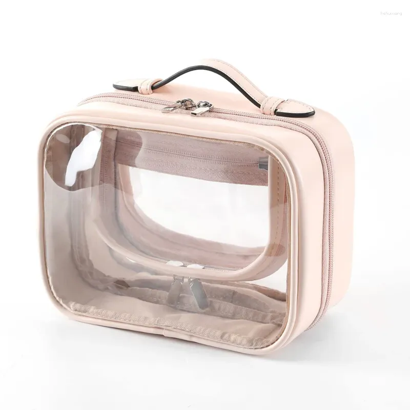 Cosmetic Bags PVC Clear Makeup Bag Organizer Case Toiletry Large Capacity Storage Pouch Waterproof Transparent Zipper