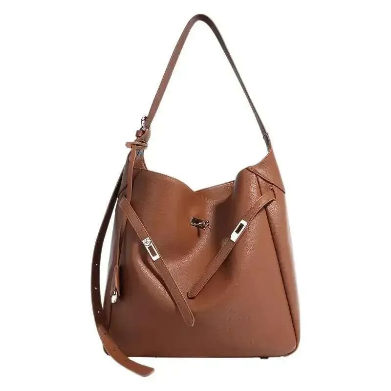 Genuine Leather Handheld Large Underarm Fall Winte...