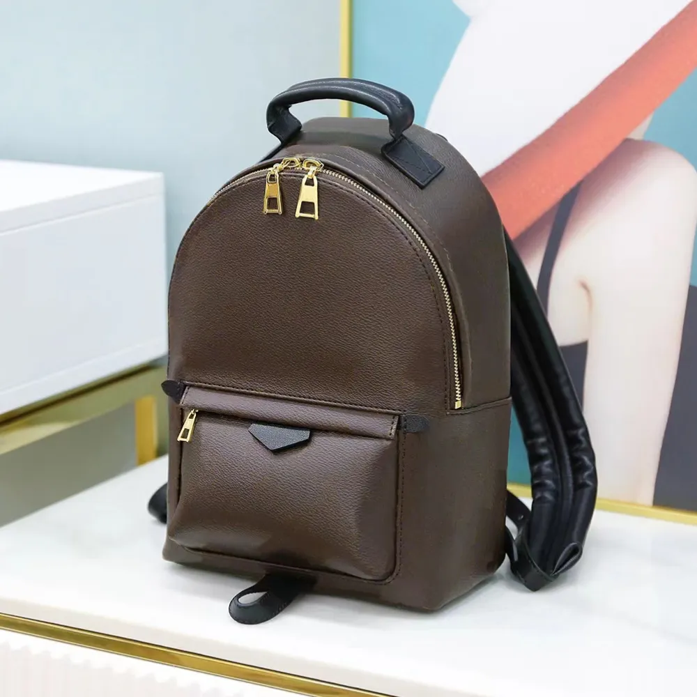 Stylish Leather Small Backpack for Women Trendy an...