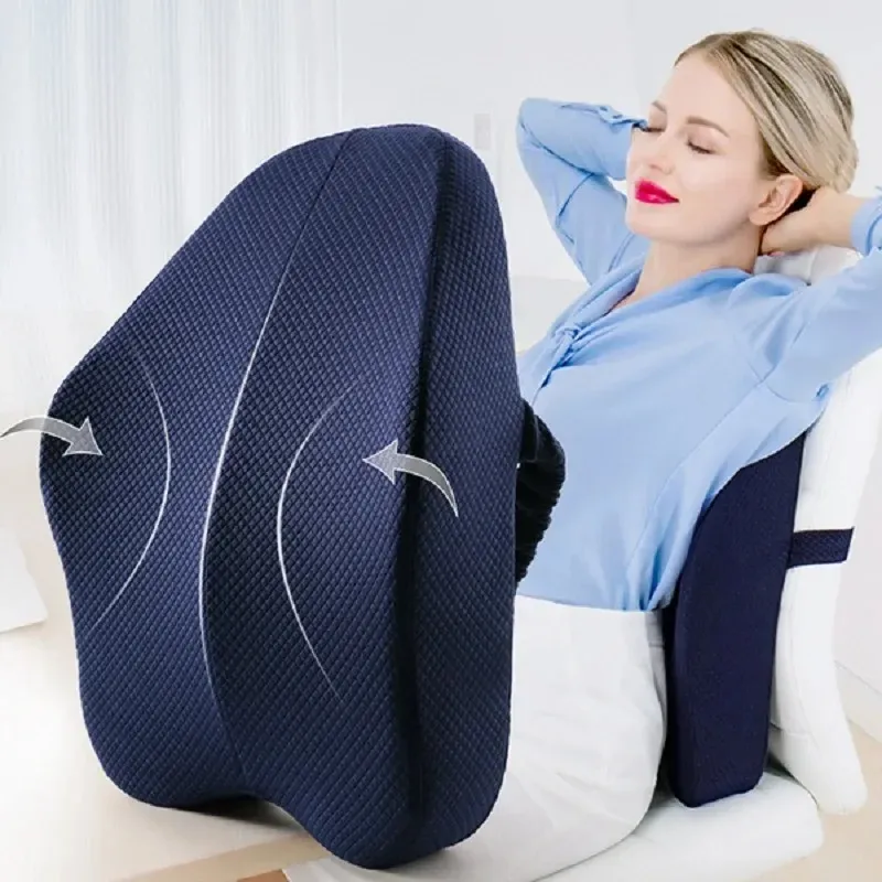 Memory Foam Lumbar Cushion for Back Waist Support Orthopedic Pillow Coccyx Office Chair Pillow