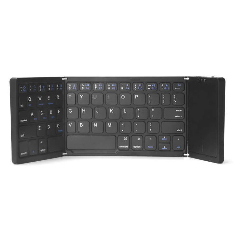 Wireless Bluetooth Keyboard with Tactile Touchpad for Multi-System Use on Phones, Tablets, and More