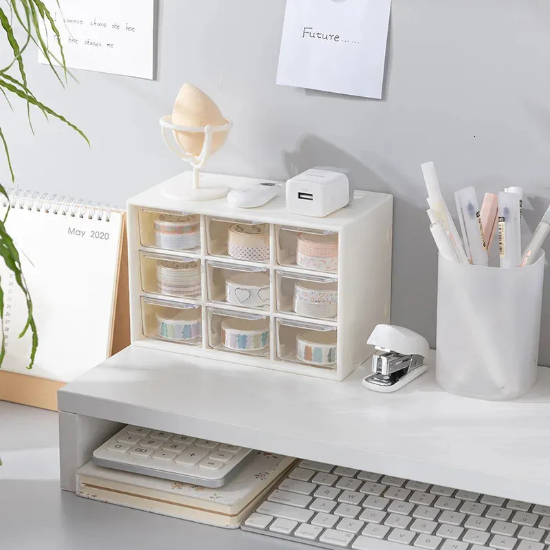 Drawer-Type Desktop Storage Box Multifunctional Office Desk Stationery Storage Box Rack