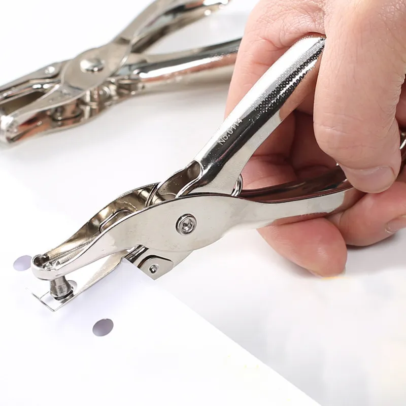 Single Hole Metal Handle Puncher Loose-Leaf Cutter DIY Scrapbooking Paper Punch Office Binding Tool