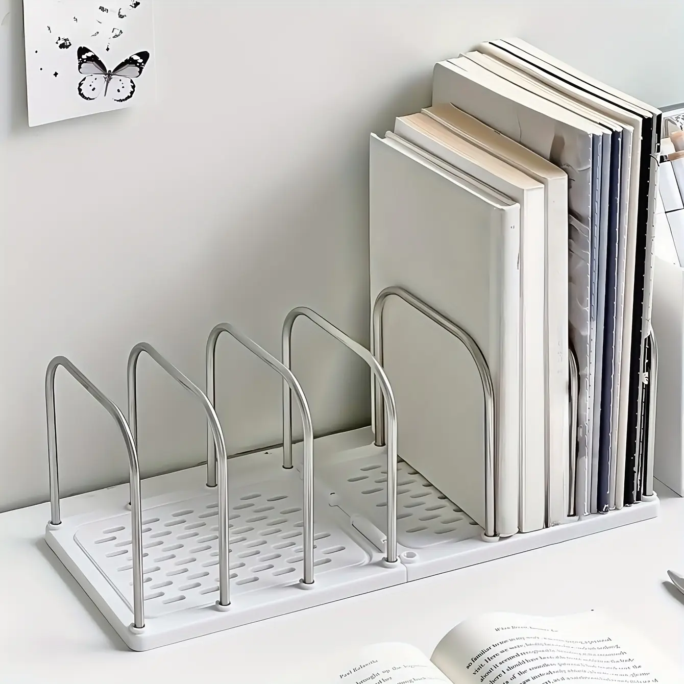 Desktop Bookshelf Non-Slip Base Modern Simple Desk Storage Rack
