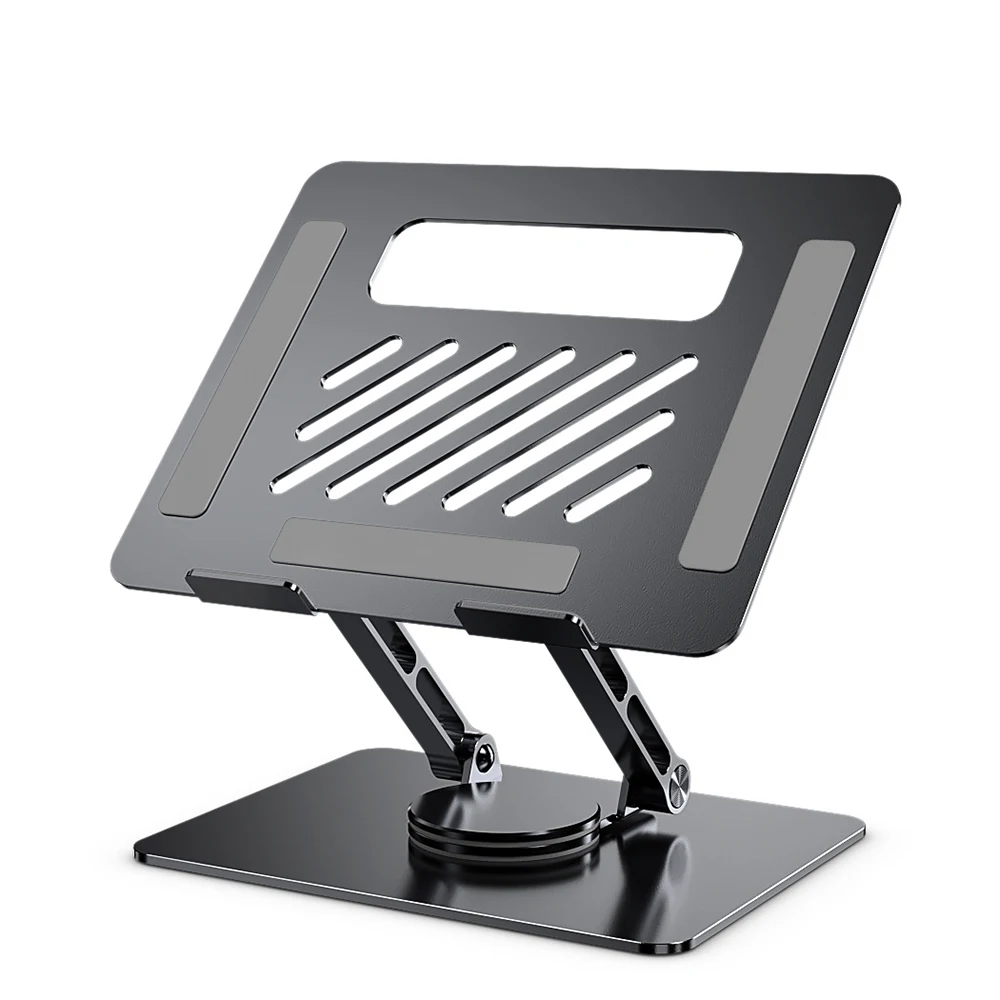 Laptop Stand 360° Rotatable Notebook Holder Liftable Desk Riser Stand Portable Metal Stand Compatible