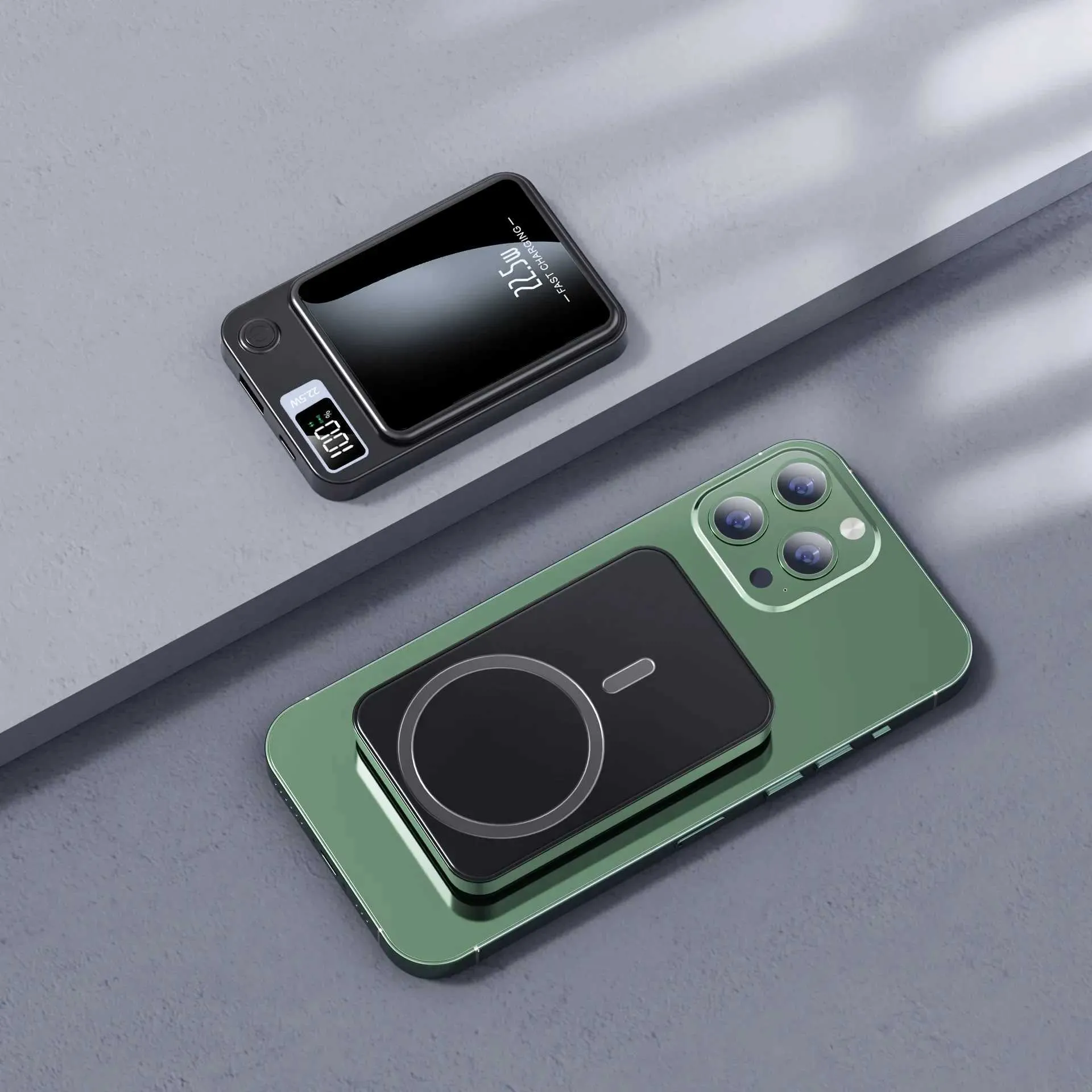 50000mAh Power Bank with Portable Magnetic Fast Wireless Charger and External Battery Pack