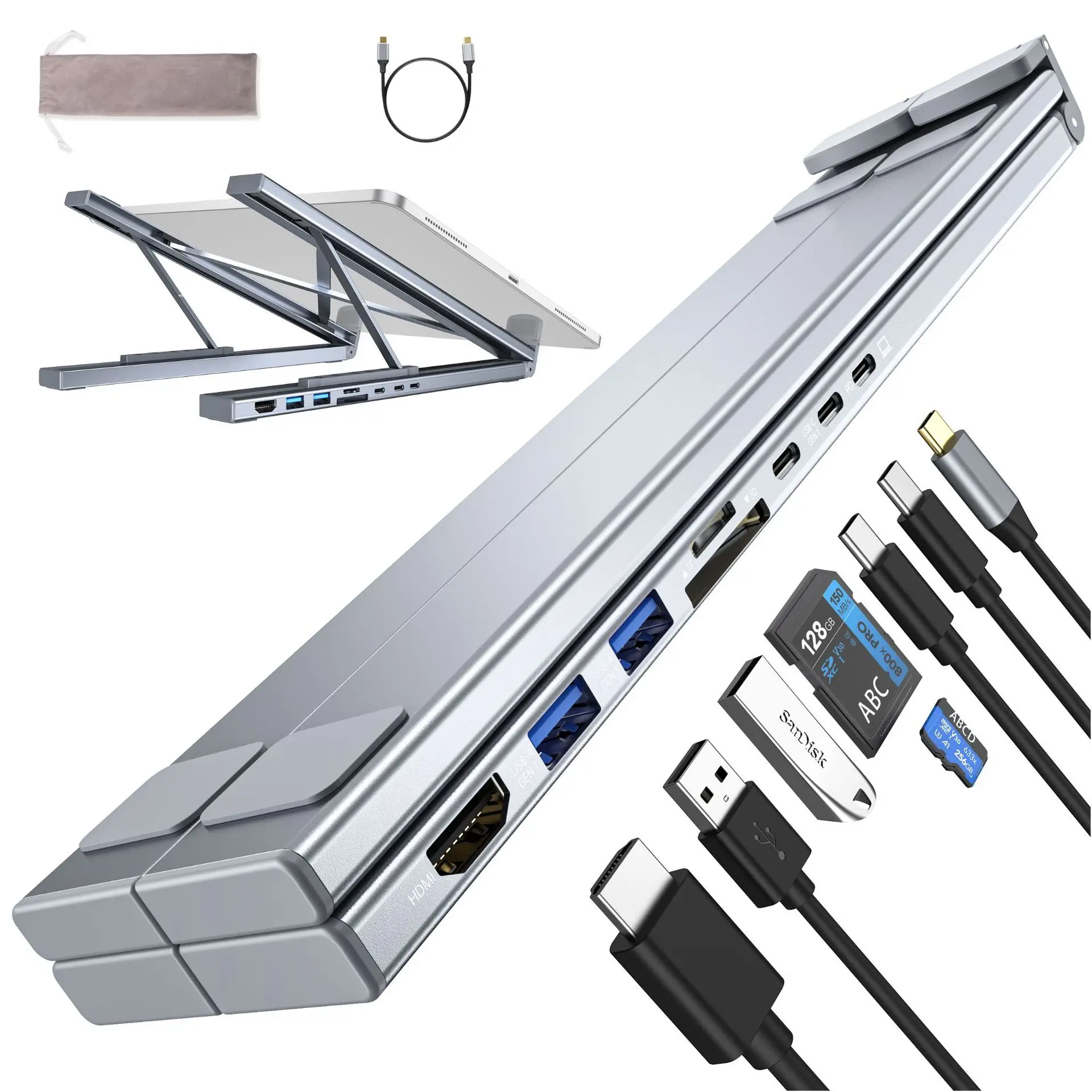 Universal Laptop Docking Station Stand Usb C Dock Tablet Laptop Holder Station for Macbook