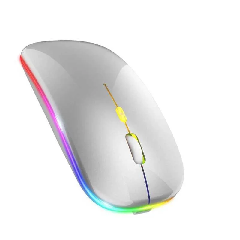 Wireless Mouse Bluetooth Mouse Dual Mode Rechargeable Mice RGB Backlit Ergonomic Mouse Silent Click