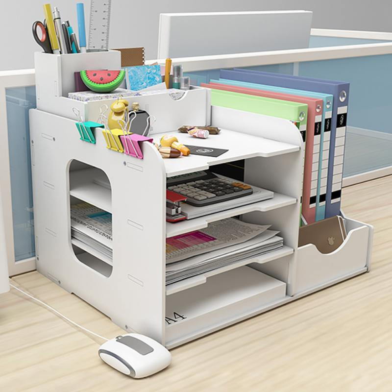 Magazine Rack Stationery Storage Box Desktop Organizer Suitable For Documents, Letters, Documents, Office Supplies