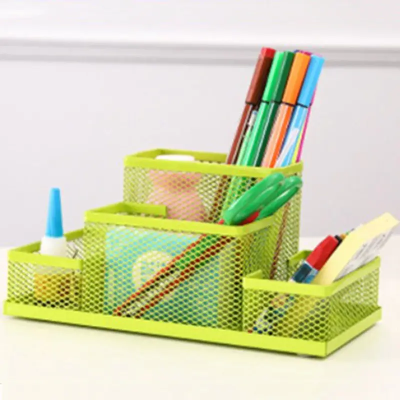 Fashion Multifunctional Office Stationery Desktop Storage Box Grid Storage Pen Holder Storage Box Office