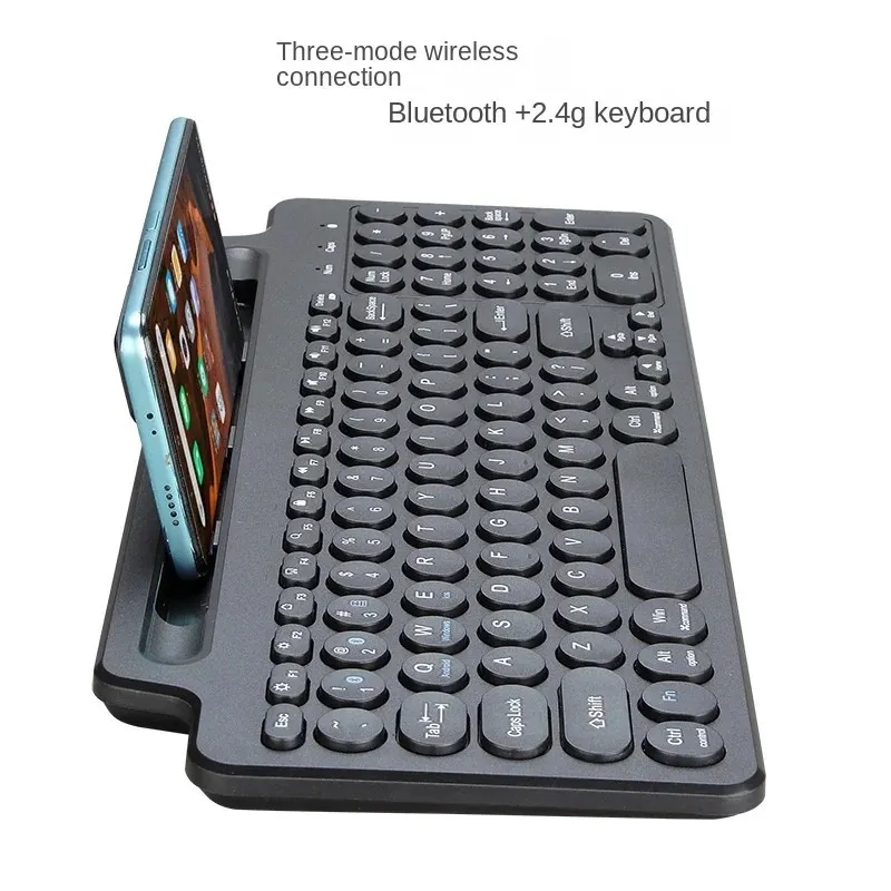 3-in-1 Bluetooth 2.4G Wireless Keyboard with Slot, Touchpad, and Smart Keyboard for Tablets, Computers, and Laptops