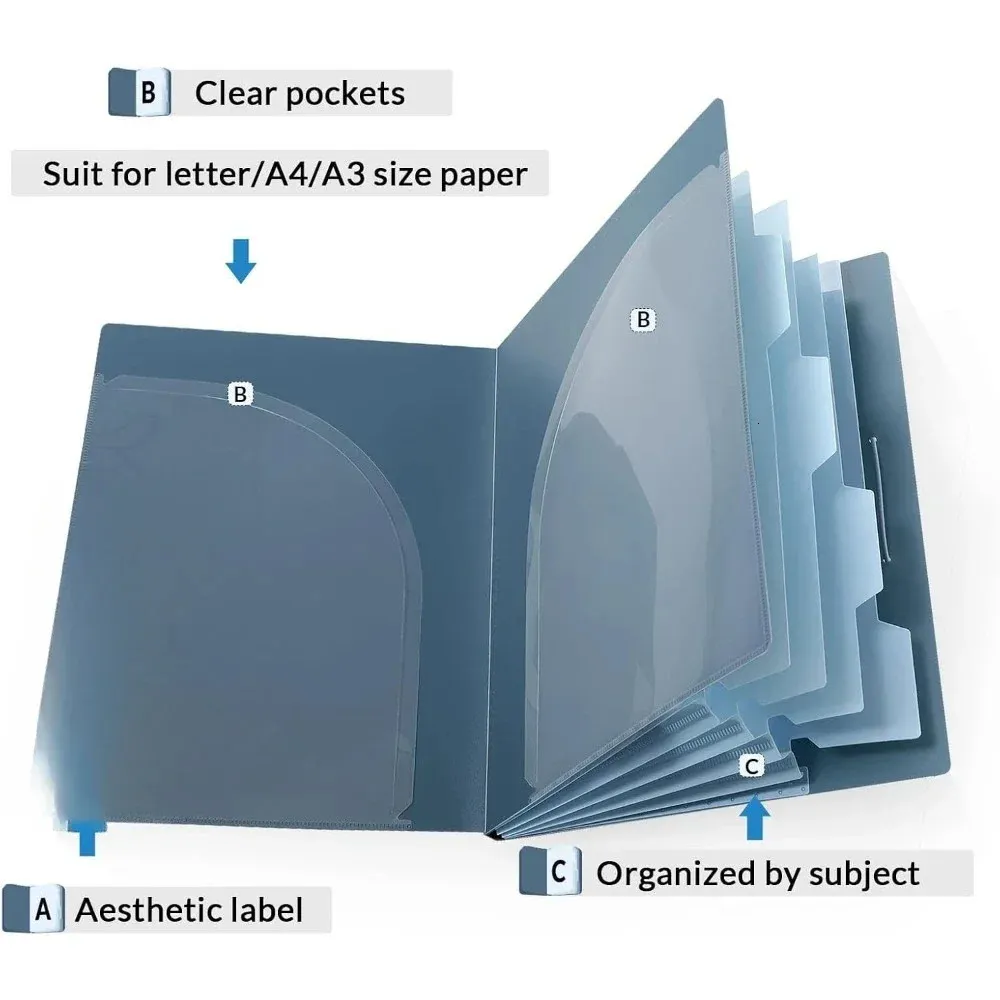 Accordion File Organizer 5 Pocket Expandable Folde...
